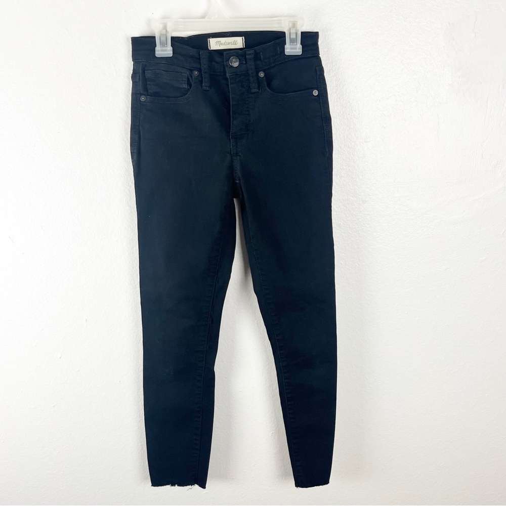 MADEWELL Black 9” High Rise Skinny Crop Jeans, Size 24